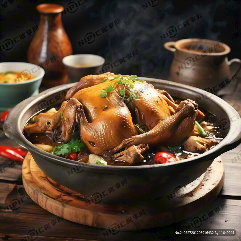 农家炖鸡   扩图