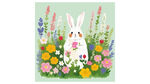 一只可爱的兔子矢量插画