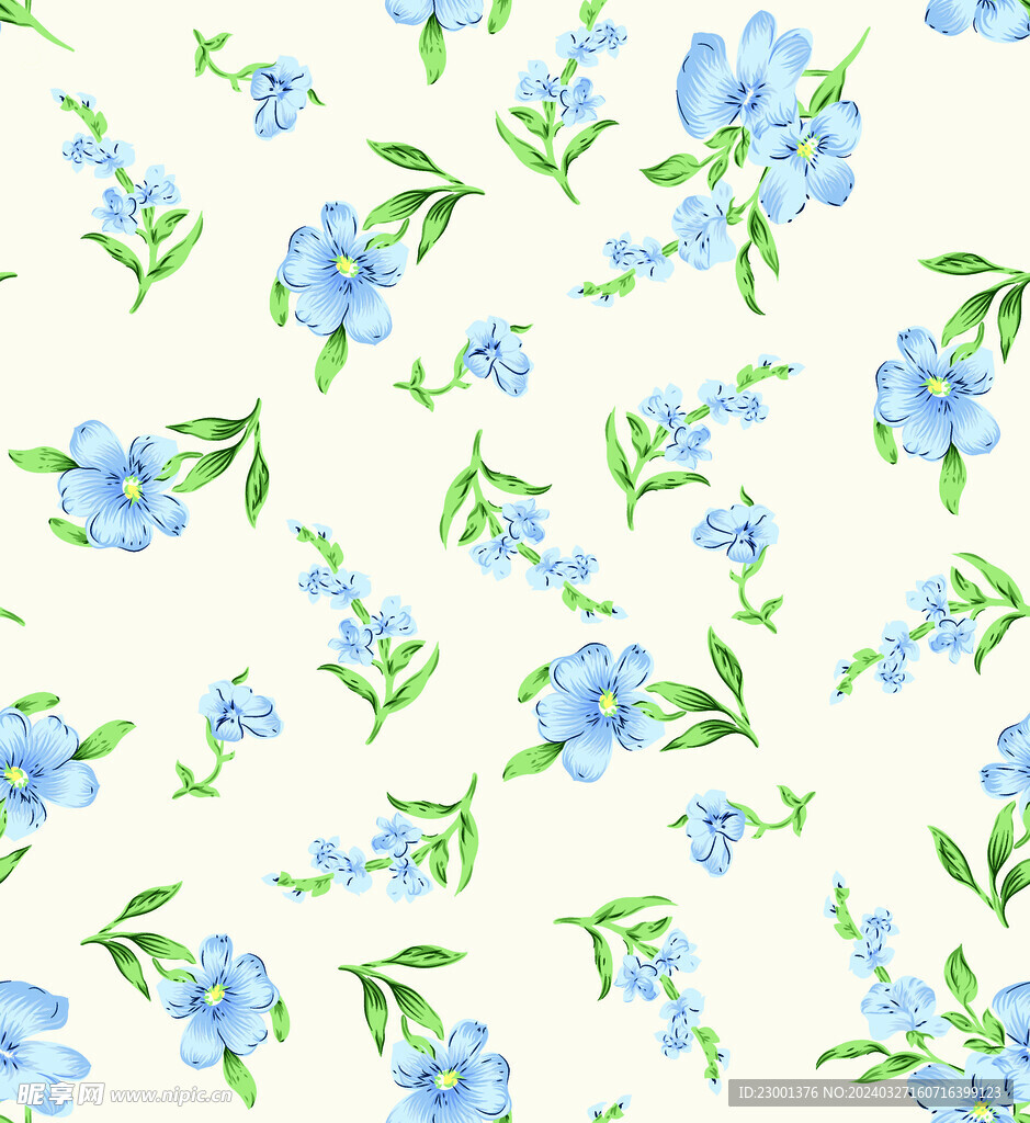 无缝   乱花 手绘花    