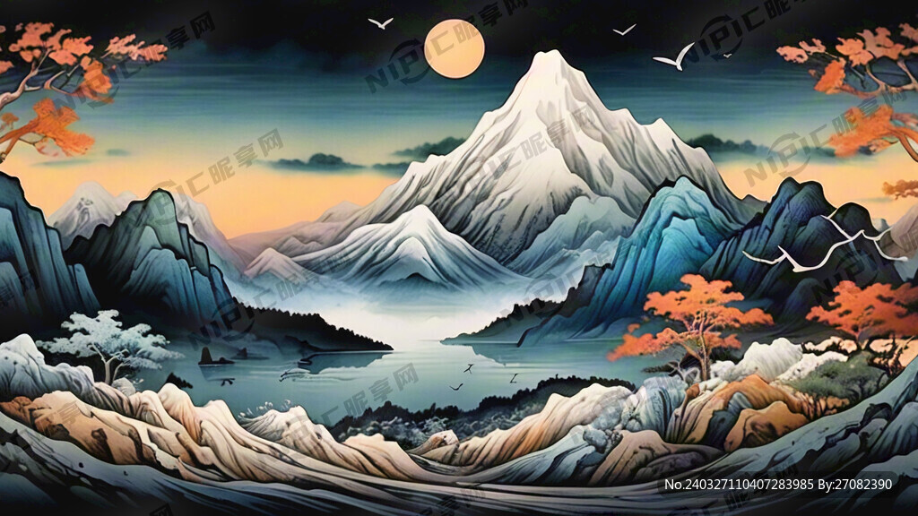 山  线条  中国风