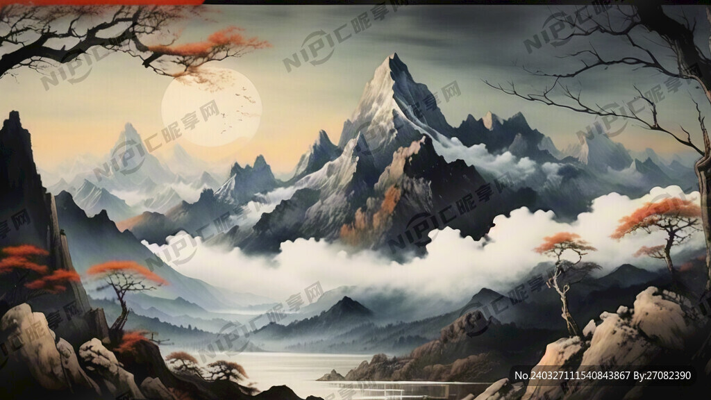 山  中国风  写意