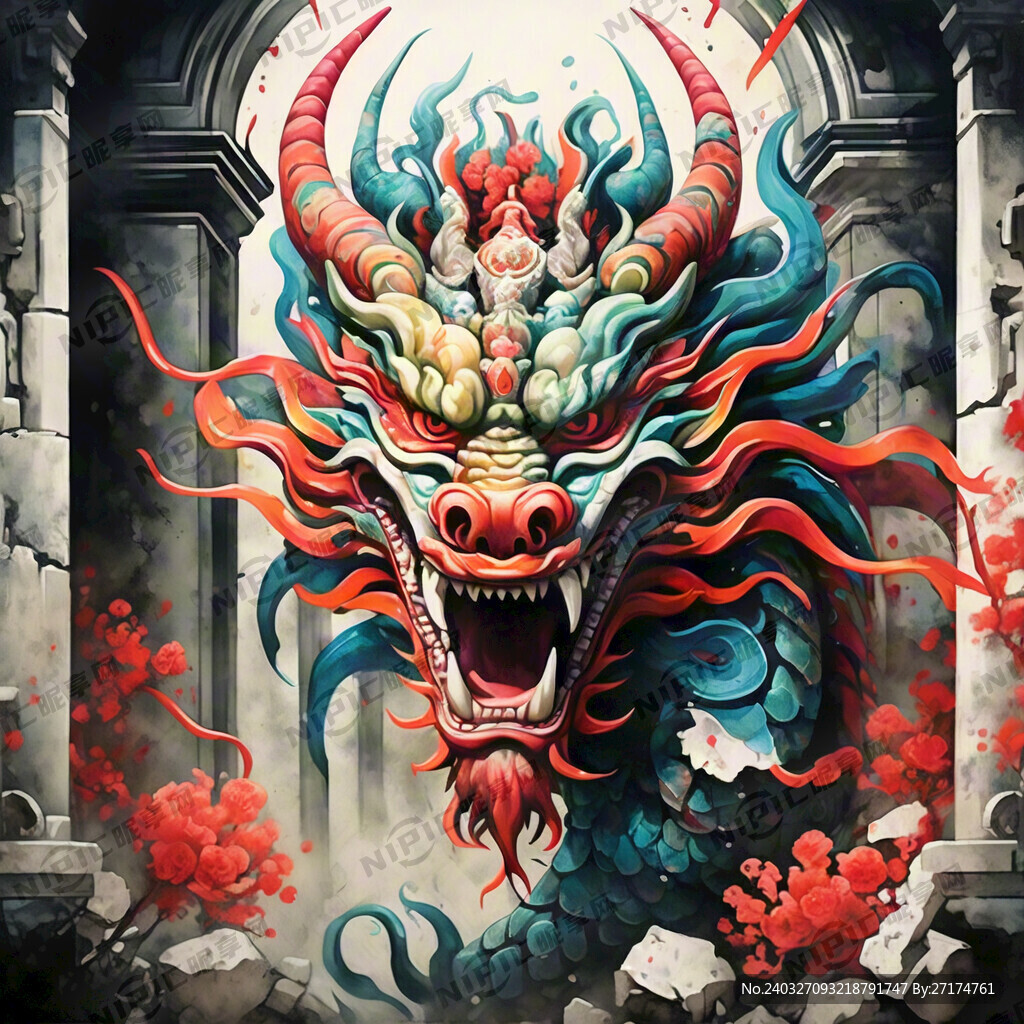 中国龙   龙头   正面  