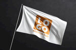旗帜LOGO图案样机贴图