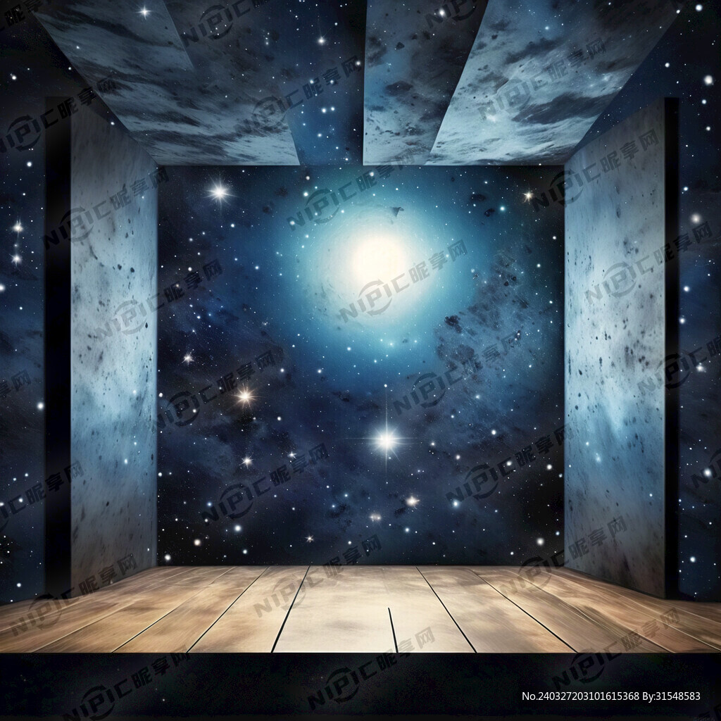 现代唯美宇宙3D星空背景墙图片