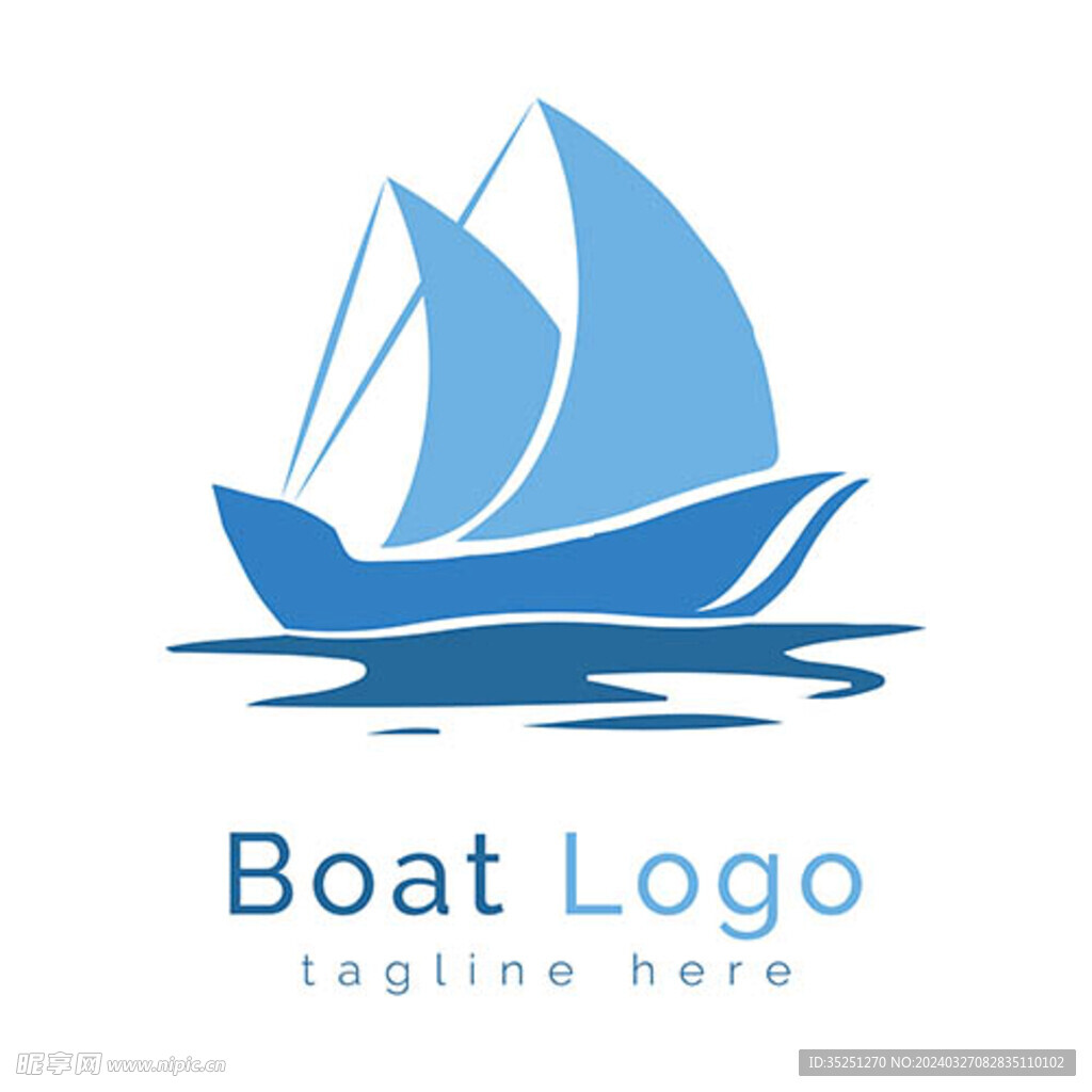 蓝色帆船LOGO