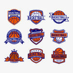 ai矢量篮球logo集合