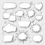 矢量漫画气泡对话框