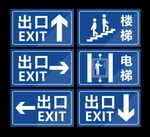 楼梯电梯出口标识牌