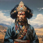 以西藏历史人物为主题画一幅眼睛