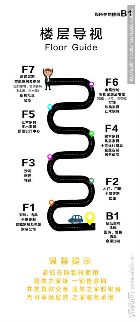 楼层导视  线路图