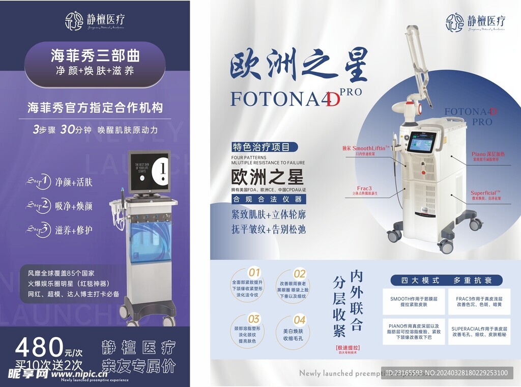 医疗整形美容设备灯箱海报