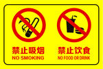 禁止吸烟 禁止饮食