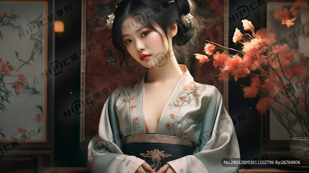 汉服馆宣传海报 店名零点摄影