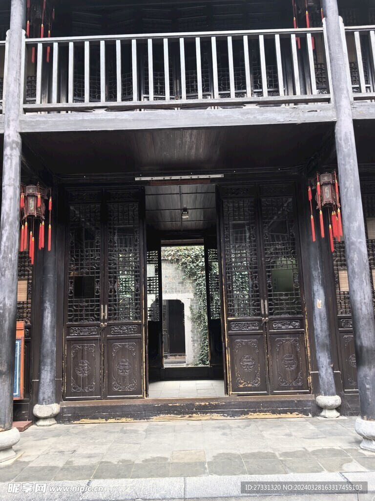 李鸿章故居古典木门