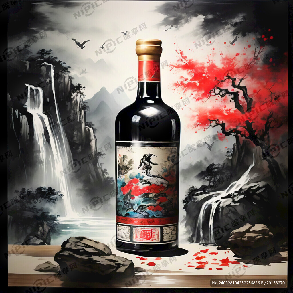 白酒 中国风 茅台镇