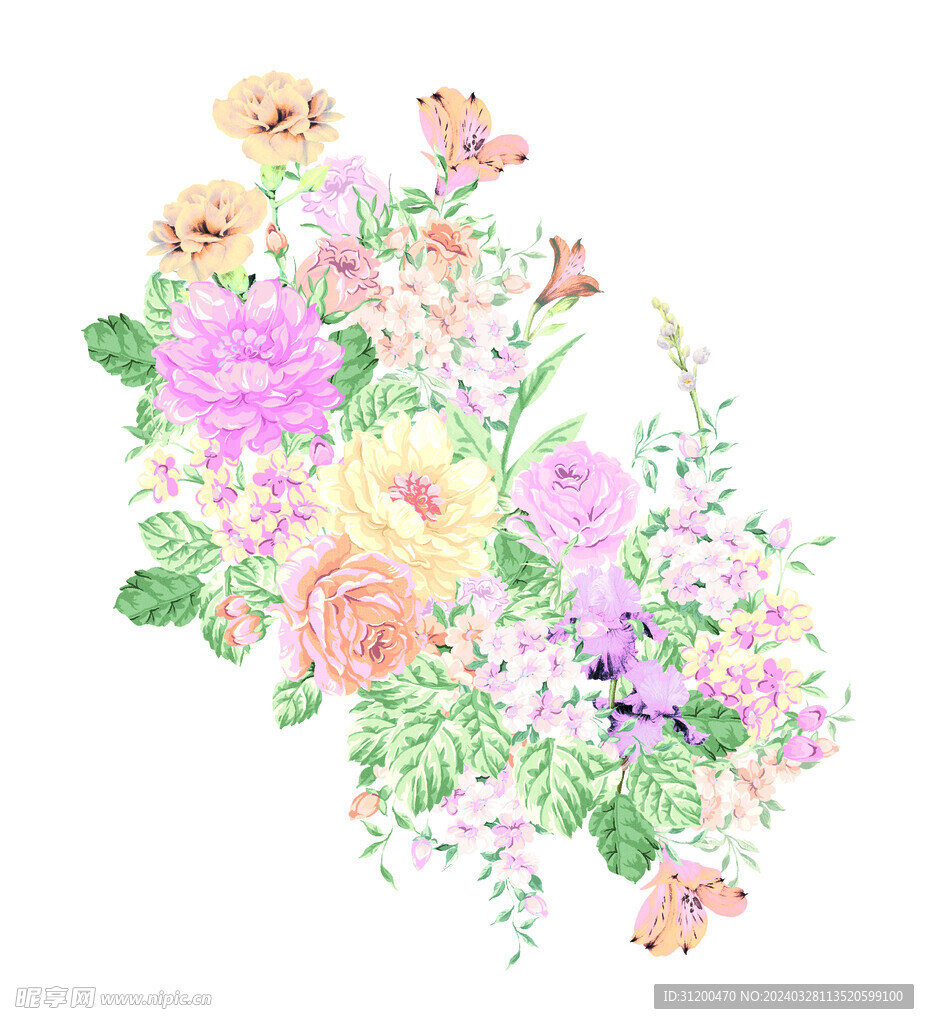 定位手绘花