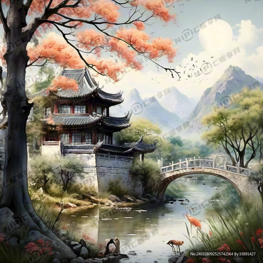 清明时节 中式风景 超高清