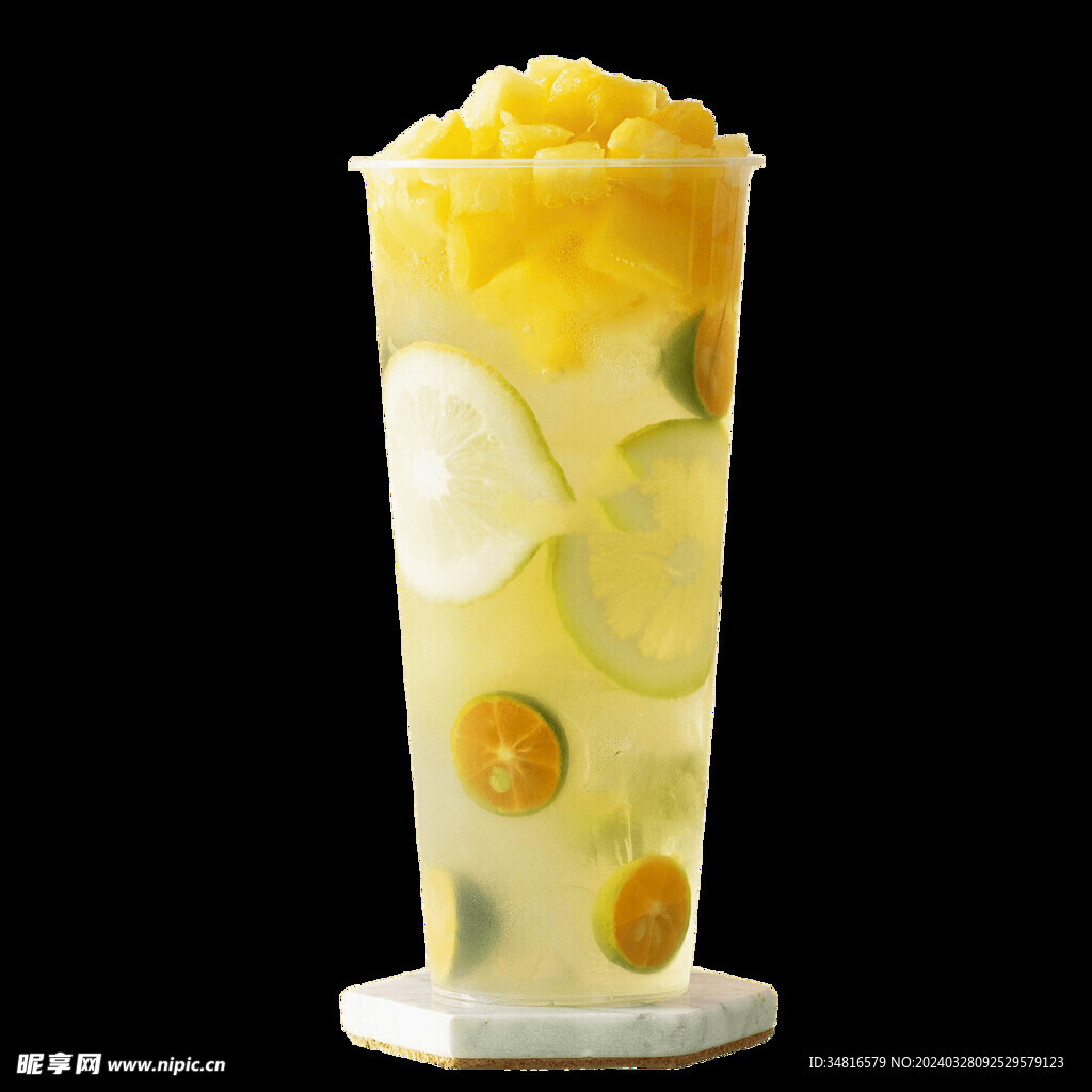 金桔菠萝水果茶
