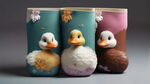 品牌三只小鸭，舞蹈袜包装盒，要求设计可爱简单高档