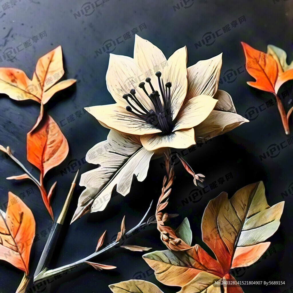 刺桐花简笔