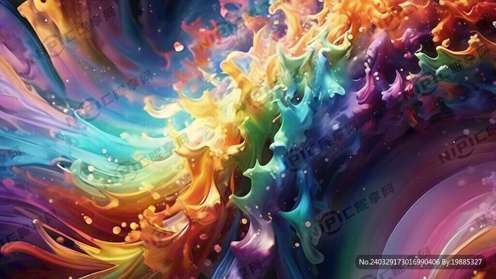 炫彩 彩虹色 艺术 梦幻 背景