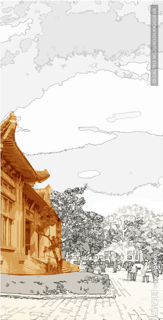 武汉大学建筑装饰画