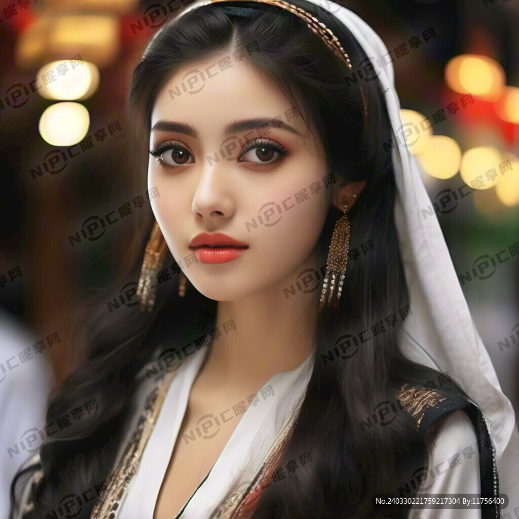 沙特头巾美女