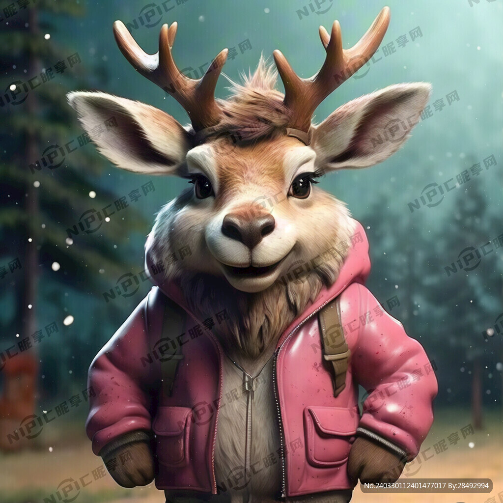 卡通麋鹿   潮牌