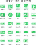 逃生门 出口 逃生方向 