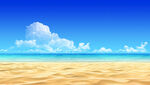 蓝天白云大海沙滩