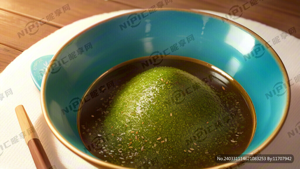 米糊 碗 山药叶子 山药 祥云