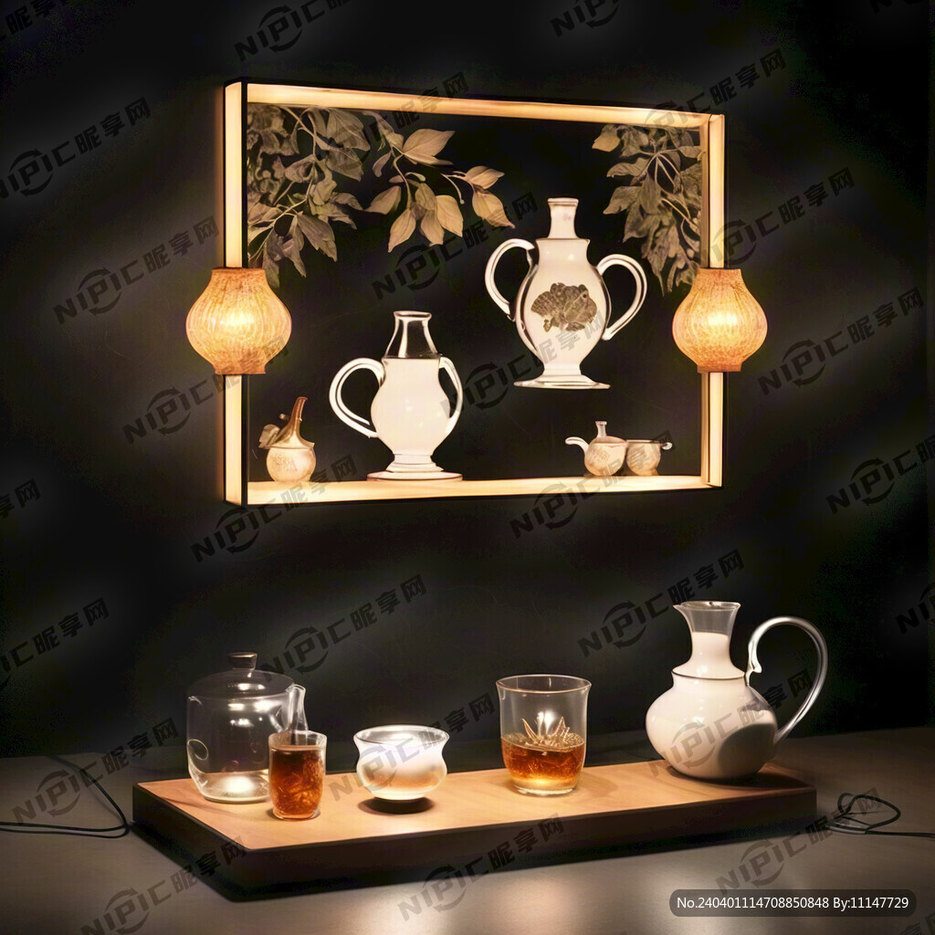 酒茶形象墙灯箱