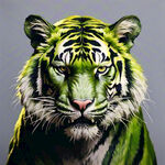 一只绿色的老虎