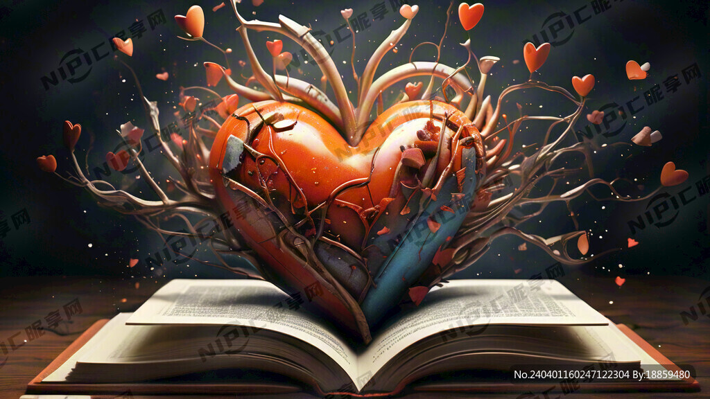 书香未来 书创意  心型