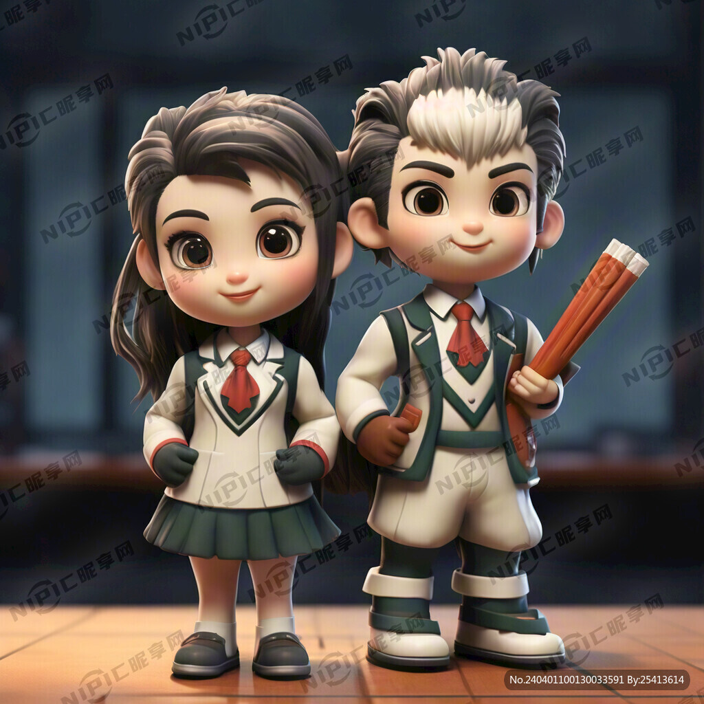 学校吉祥物 男生  女生   
