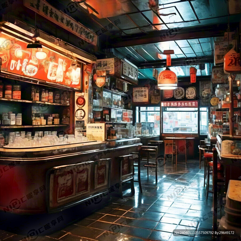 AI创作图复古 美食 冰室nipic.com-昵图网