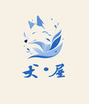 狗元素图案logo