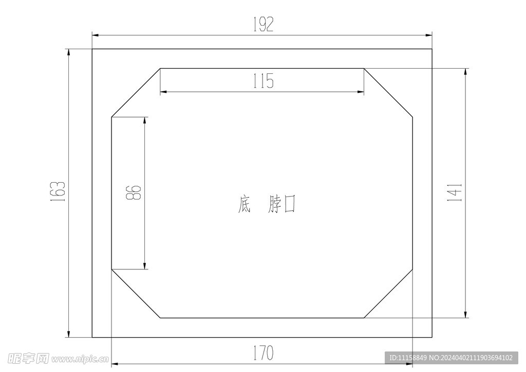 双锣八角罐刀模图