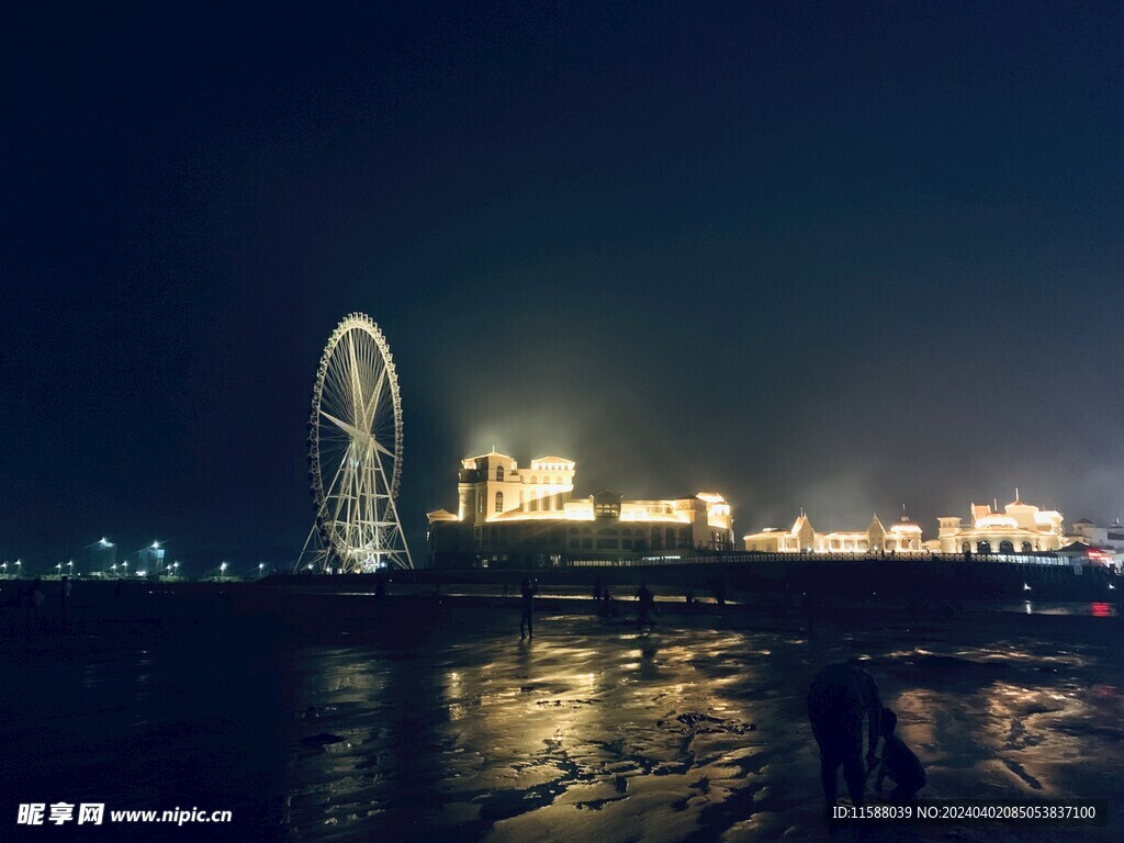 海边城市夜景