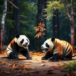 熊猫和老虎博斗