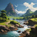 青山  流水