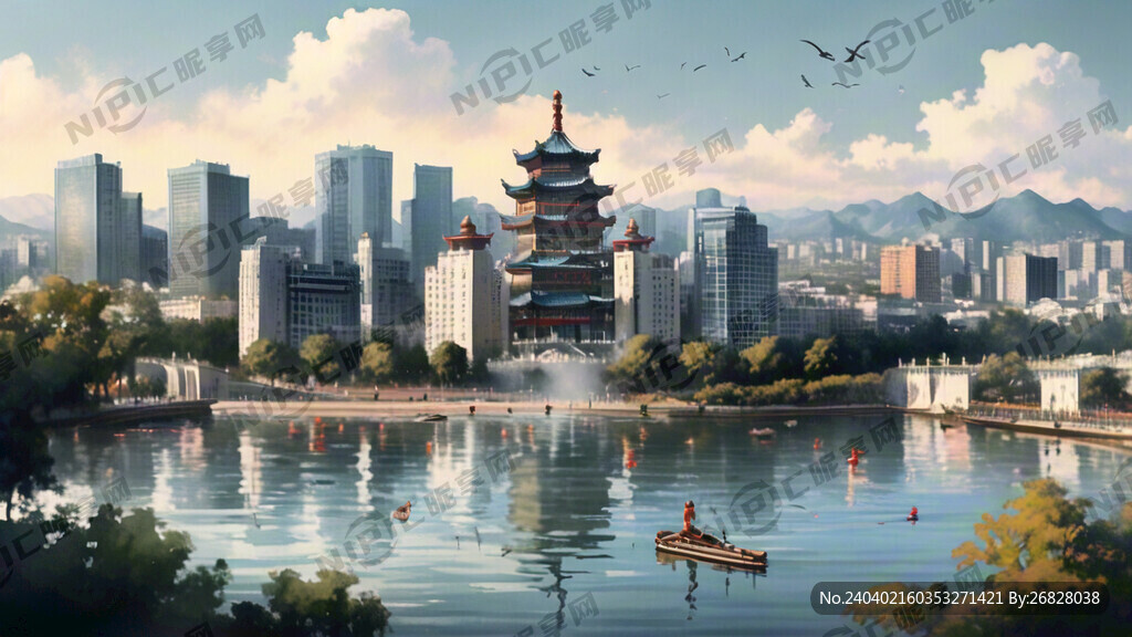 汉江边 江景房 音乐喷泉