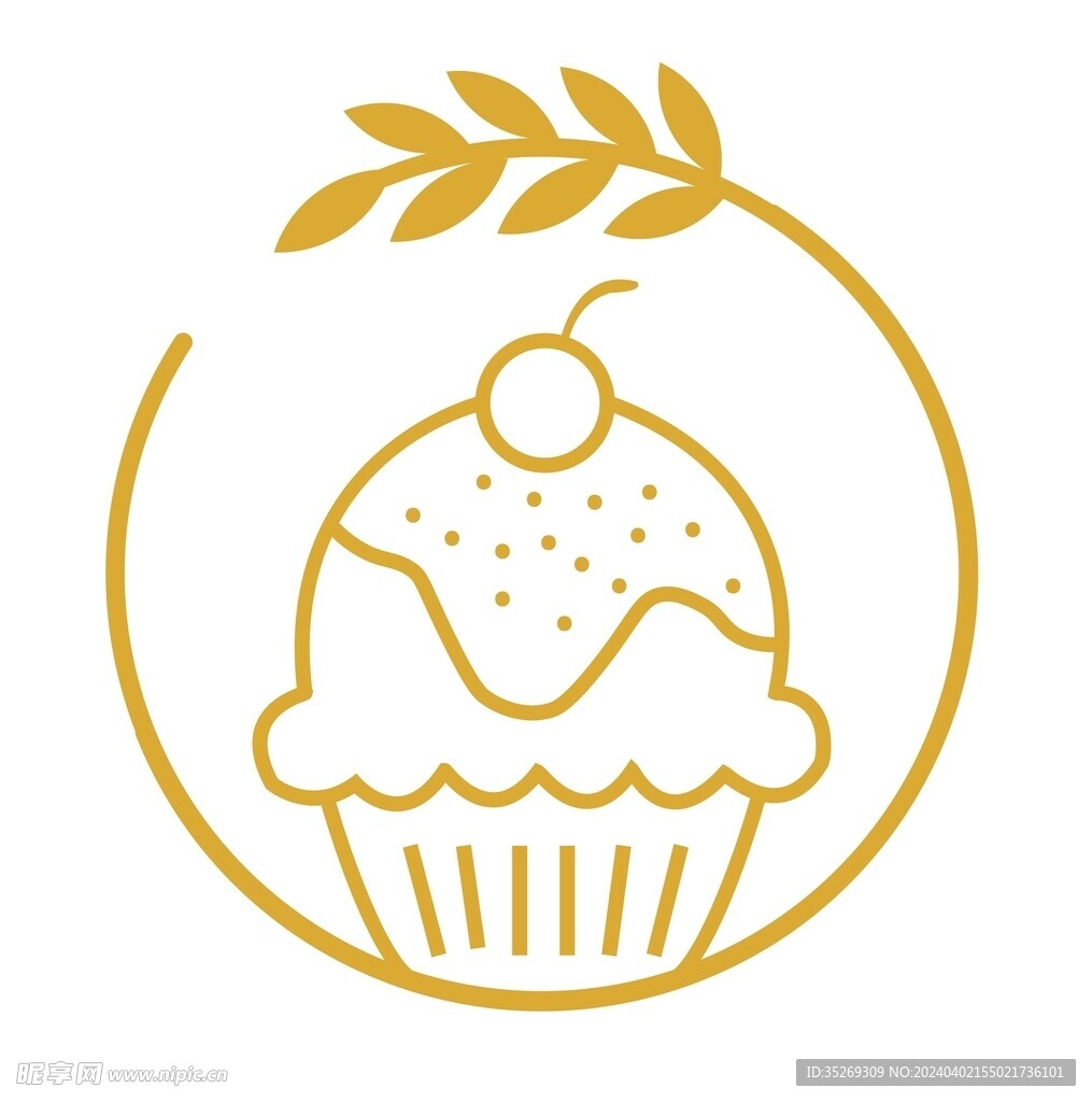 蛋糕面包麦穗logo