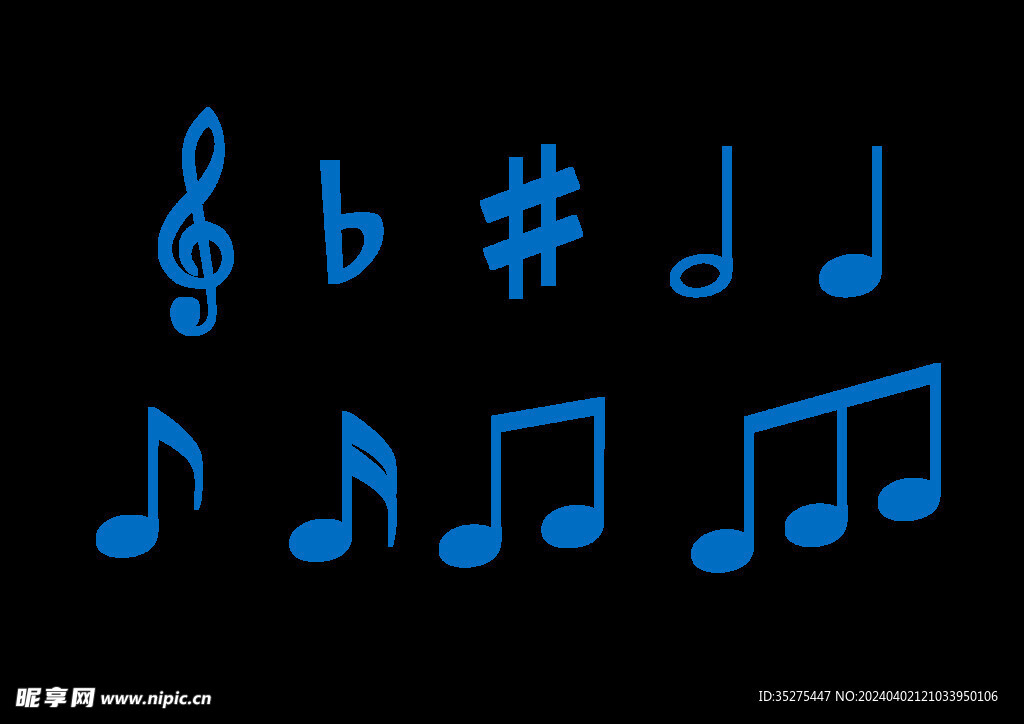 音乐符号标识素材