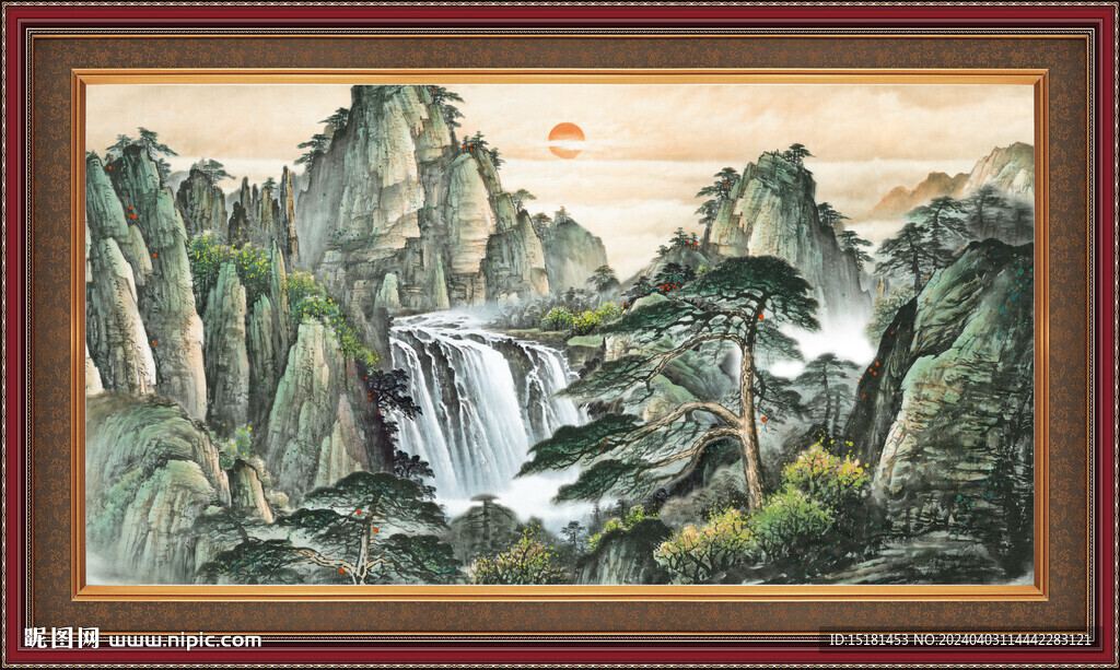 国画山水画 