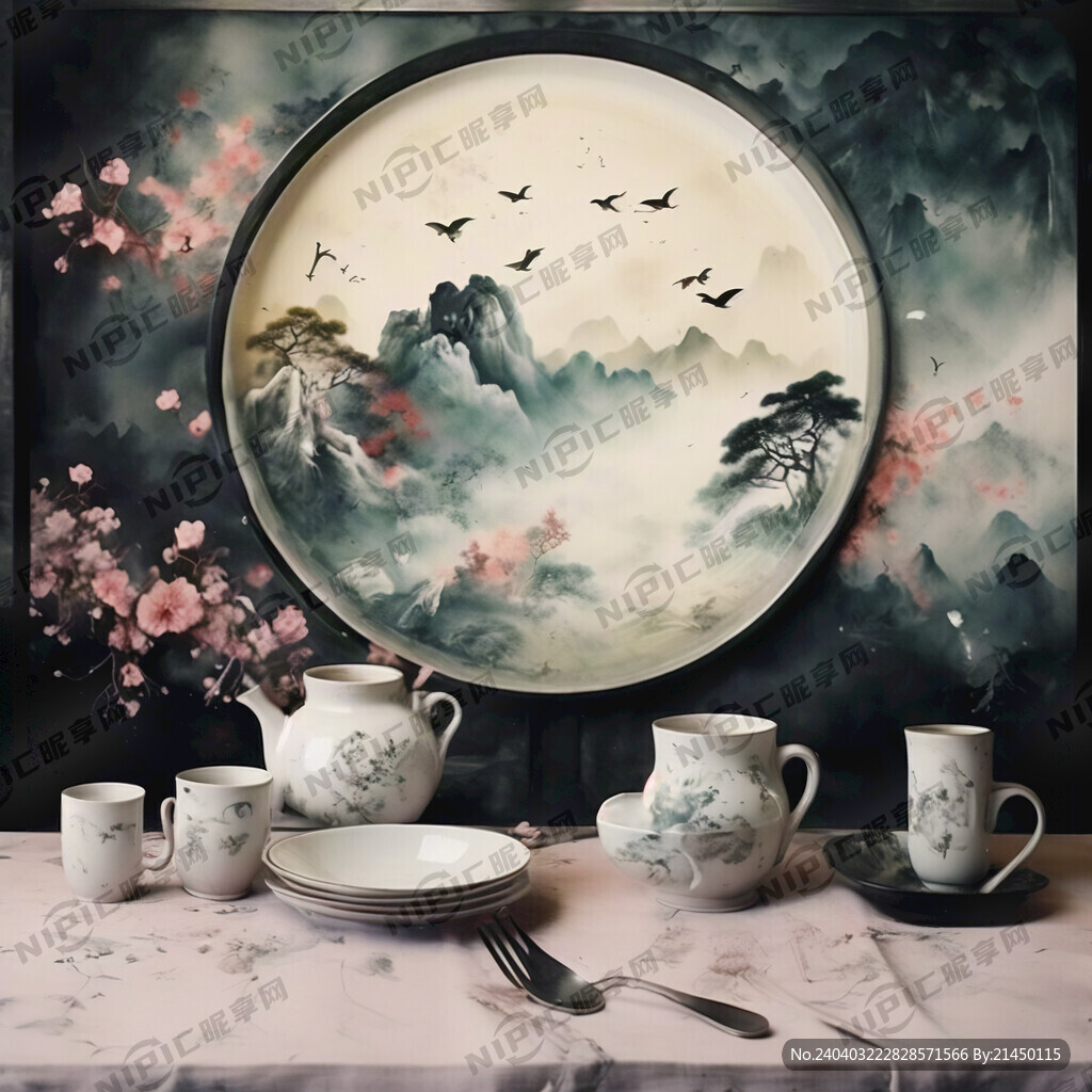 中国风 山水 背景梦幻 高清