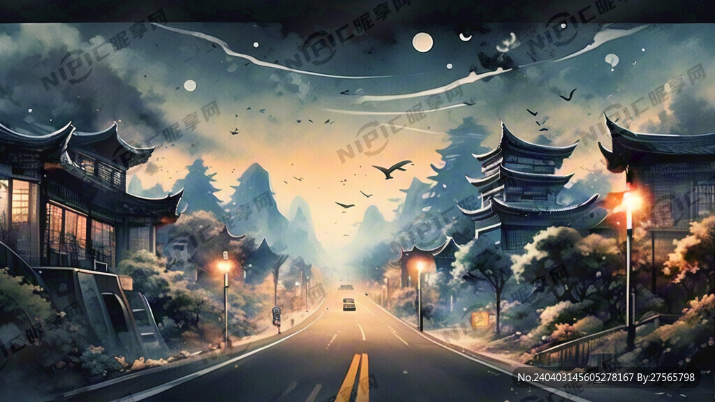 具备代表中国的背景 公路