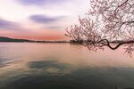 红色湖水