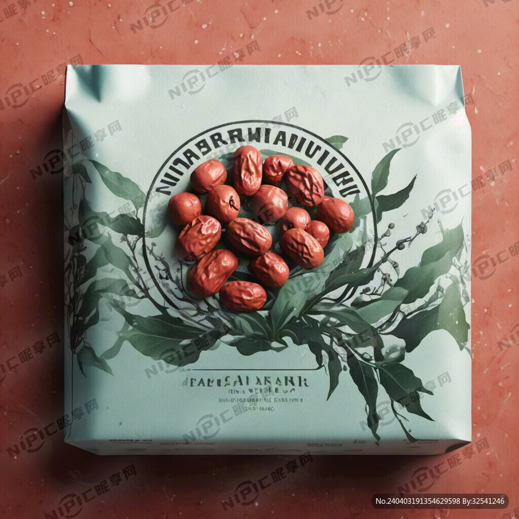 红枣包装设计 有化学分子纹理