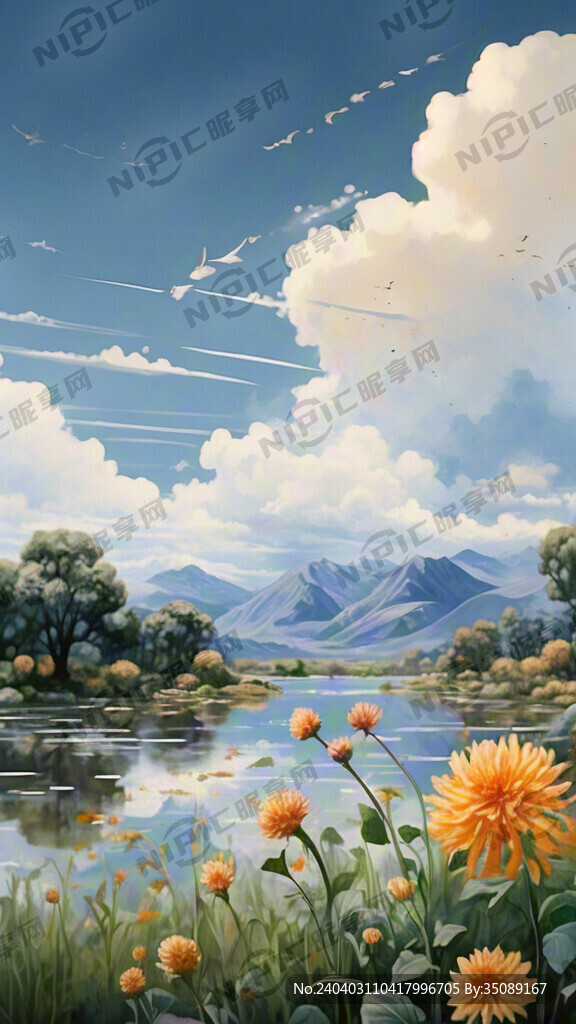 清明节 蓝天 白云 有青山绿水